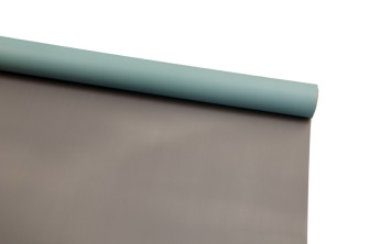 Плівка матова двостороння в рулоні 60см х 8ярд P.OY-133 Dusty Silver + Tiffany Blue