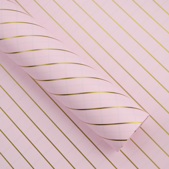 Пленка двусторонняя в рулоне 0,6 х 8 м диагональ P.MD-001-165 Light Pink