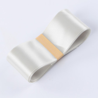 Satin ribbon R.CSZD.038-113 White