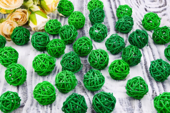 Куля із ротангу 0618-181 3см Зелений