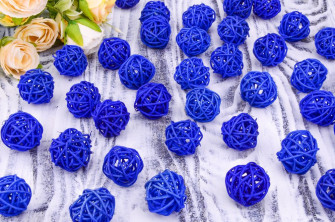 Куля із ротангу 0618-181 3см Синій