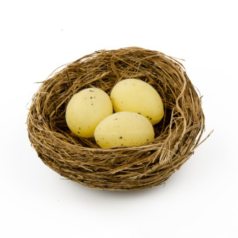 Easter eggs in the nest 3 pieces of milk