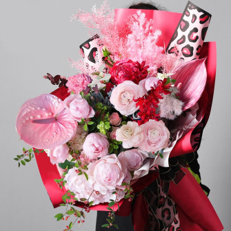 Пленка матовая в листах "Леопард" P.CLFZ-B-165 Light Pink
