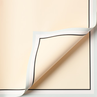 Matte film in sheets "White border" P.JYXK-02 Cheese Yellow