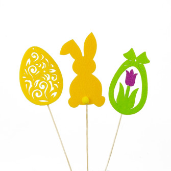Easter decor on a stick, felt