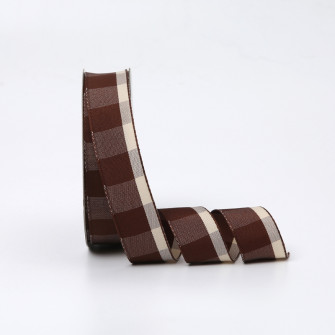 Textile tape in a cell 2.6cm x 18yards R.BGL-152 Coffee