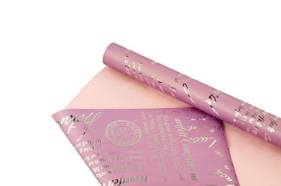 Плівка двостороння металізована в рулоні 0,58 х 5м S.WTB-05 Lt Pink