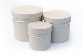 Set of tubes for flowers in a rhombus from 3 pieces 1018 Gray