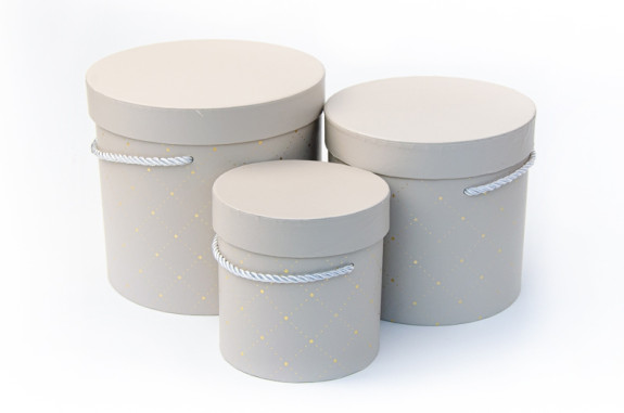 Set of tubes for flowers in a rhombus from 3 pieces 1018 Gray