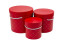 Set of tubes for flowers in a rhombus from 3 pieces 1018 Red