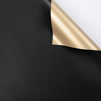Плівка матова двостороння 60 × 60 см 176 Black + Gold