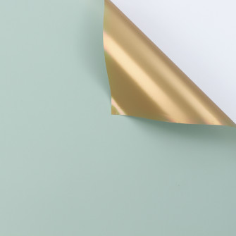 Плівка матова двостороння 60 × 60 см 136 Lt Blue + Gold