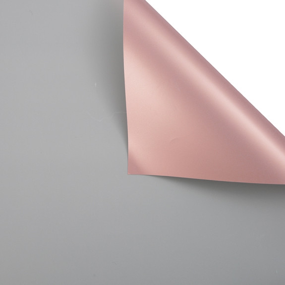 Пленка матовая  двосторонняя 60 × 60 см Pink gold 129 Grey