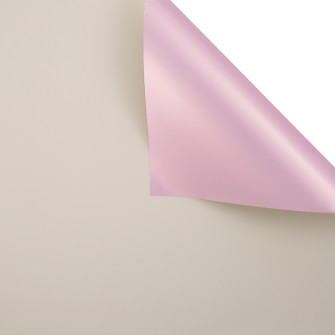 Пленка матовая  двосторонняя 60 × 60 см Pink gold  158 Milky Tea