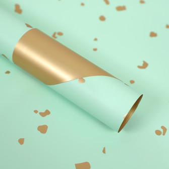 Пленка матовая в листах с золотыми вставками S.SJLJ Pastel Green
