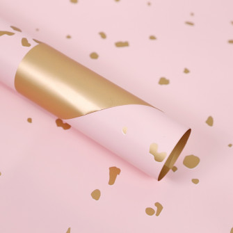 Пленка матовая в листах с золотыми вставками S.SJLJ Pink