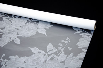 Matte film in a roll of 70 cm x 8 m "Vintage Rose" white
