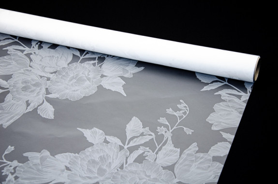 Matte film in a roll of 70 cm x 8 m "Vintage Rose" white
