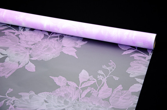 Matte film in a roll of 70 cm x 8 m "Vintage rose" lilac