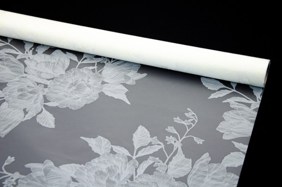Matte film in a roll of 70 cm x 8 m "Vintage rose" milk