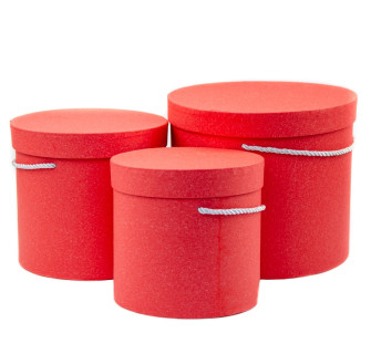 Set of tubes kraft 3 pieces 9918 red