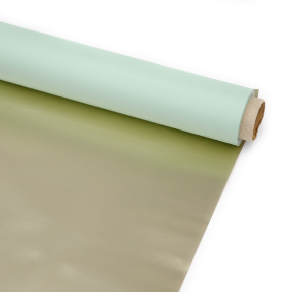 Плівка двостороння в рулоні 60см х 8ярд P.GOY- 136 Light Blue + Gold 