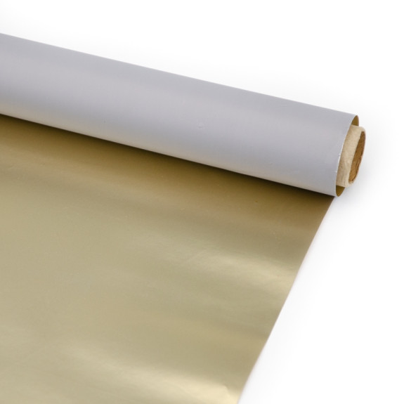 Плівка двостороння в рулоні 60см х 8ярд P.GOY-126 Grey + Gold