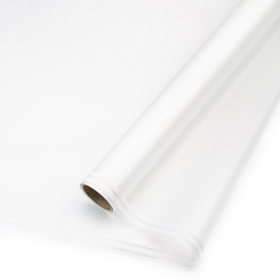 Matte film 60 cm x 8 m "Double border" White