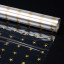 Transparent film with drawing of 70 cm x 250 cm "Golden stars"