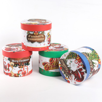 Round Christmas boxes