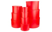 Set of 10 round boxes