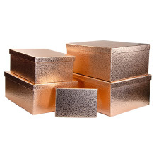 Set of 5 rectangular boxes